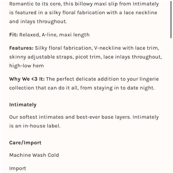 Free People Intimately • First Date Printed Slip Dress - Picture 6 of 6